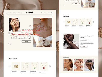 Jewelry Store, landing page