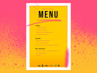 Drink Menu For Event