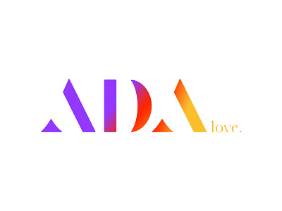 Logo for ADA love. branding creative design logo pixelmator