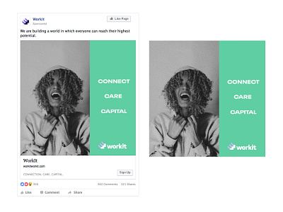 Marketing Flyer and Mockup Facebook AD for Workit brand branding creative design facebook marketing pixelmator work