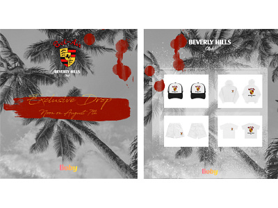 Instagram Posts for Beverly Hills Club x LIVBY bevely hills branding clothing creative design graphic design pixelmator