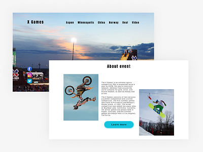 X Games Website concept