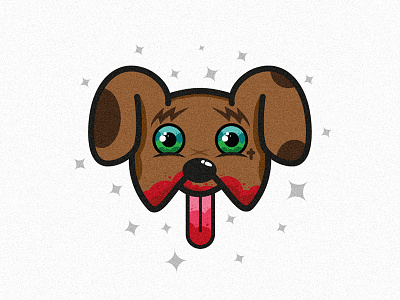 Dead Dog's Dream ✝ animal character design dog draw flat illustration