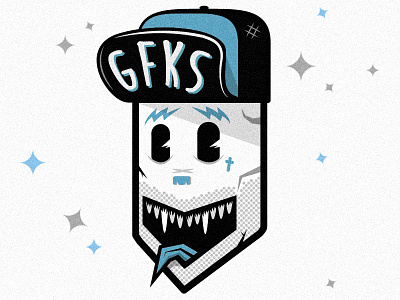 Skeleton ✞ blue colors creepy graphics grey illustration monster skeleton skull
