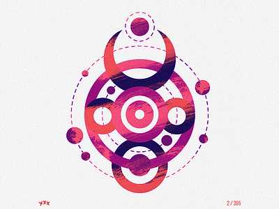 2/365 365 abstract art circle circles design graphic graphic design illustration space sun system