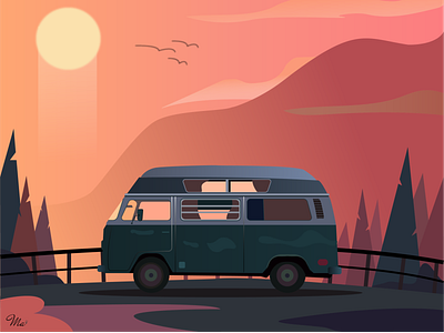 Long Way adobe illustrator art boos dribbble illustration longway vector way