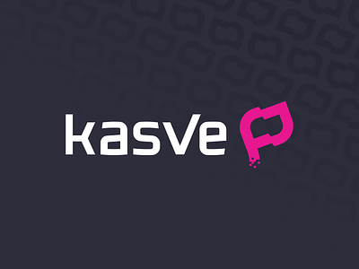 Kasve Logo branding growth health tech identity leaf logo magenta pixelate