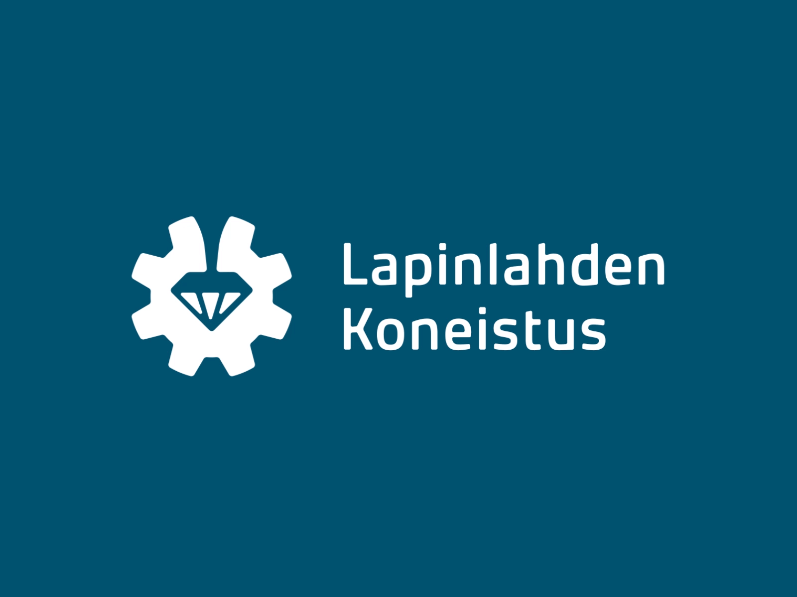 Lapinlahden Koneistus Logo branding cogwheel design diamond identity logo machine