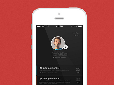 Profile Screen by Areeb Ali on Dribbble