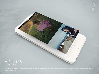 Venus Couture - Mobile Version app design clean fashion mobile parallex responsive simple ux