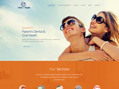 Dental Website clean dentist design landing minimalistic page pakistan product simple smile visual web