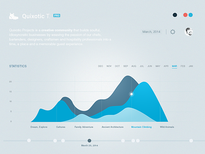 Quixotic - Restructured graph info graphic information design interface statistics ui ux visual design