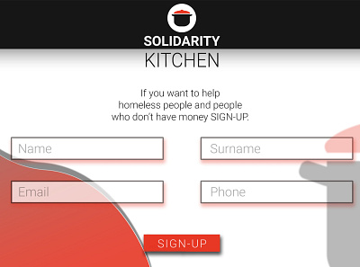 Solidarity Kitchen #001 001 branding dailyui design flat form photoshop ui ux xd design