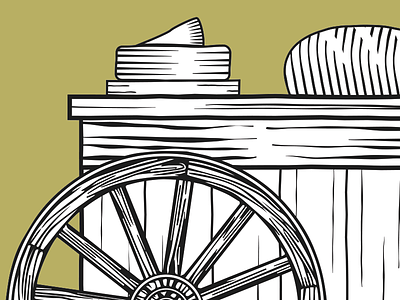 Cart Detail illustration woodcut
