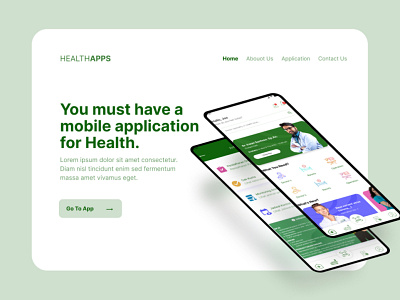 Health App figma flat graphic design illustration landingpage ui ui design web