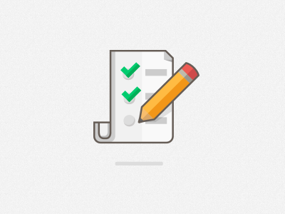 Checklist checklist flat icon illustration pencil