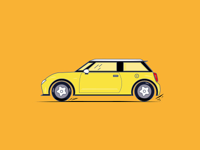 mini cooper car design designflat freelanced illustration minicooper