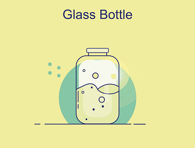 glass bottle animasi art artwork character design flat flat design illustration illustrator indonesia