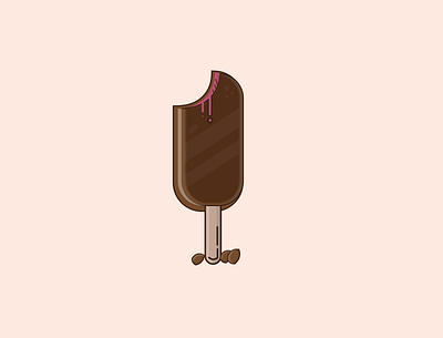 ice cream stick animasi character design face flat flat design illustration indonesia logo ui