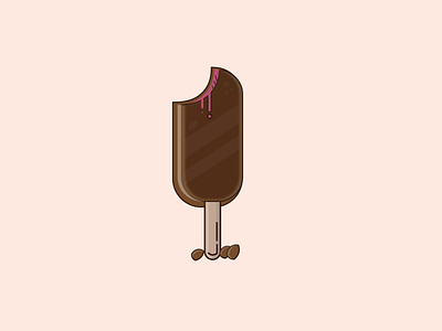 ice cream stick animasi character design face flat flat design illustration indonesia logo ui