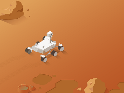 The Rover illustrator mars robot rover science space vector