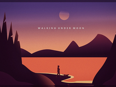 Walking Under Moon