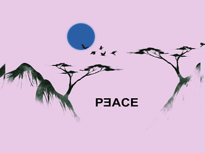 PEACE art branding creative design flat illustration illustrator logo logodesign minimal typography vector