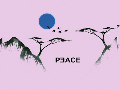 PEACE art branding creative design flat illustration illustrator logo logodesign minimal typography vector