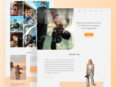 Photography Studio Website Design clean website design design inspiration landing page minimalist photography ui ux ui ux ui ux web uidesign website concept website design