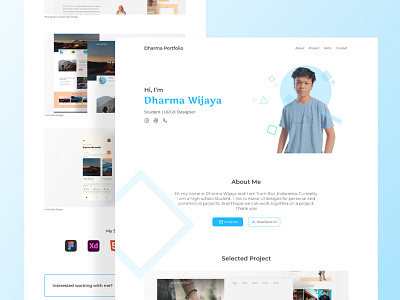 Personal Portfolio Website design design inspiration personal portfolio portfolio page portfolio website simple clean interface simple portfolio design ui ux ui design ui ux web website concept website design