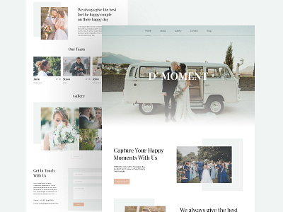 Wedding Photography Website Design design inspiration landing page minimalist photography ui ux ui design web design website concept website design wedding weddings