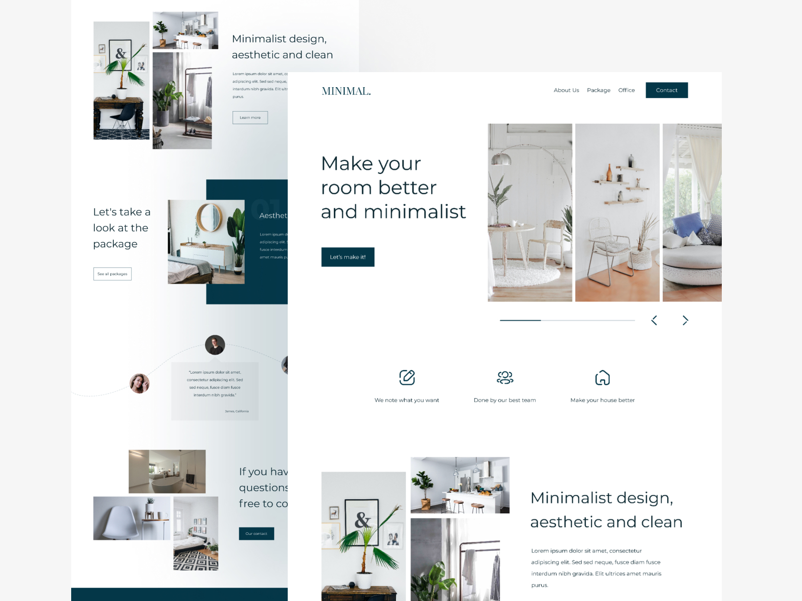 MINIMAL - Interior Landing page by Dharma Wijaya on Dribbble