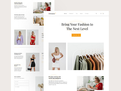 DRESSES - Landing Page clean design clean website design design inspiration design of the day ecommerce design fashion fashion design landing page minimalist ui design ui ux web website concept website design