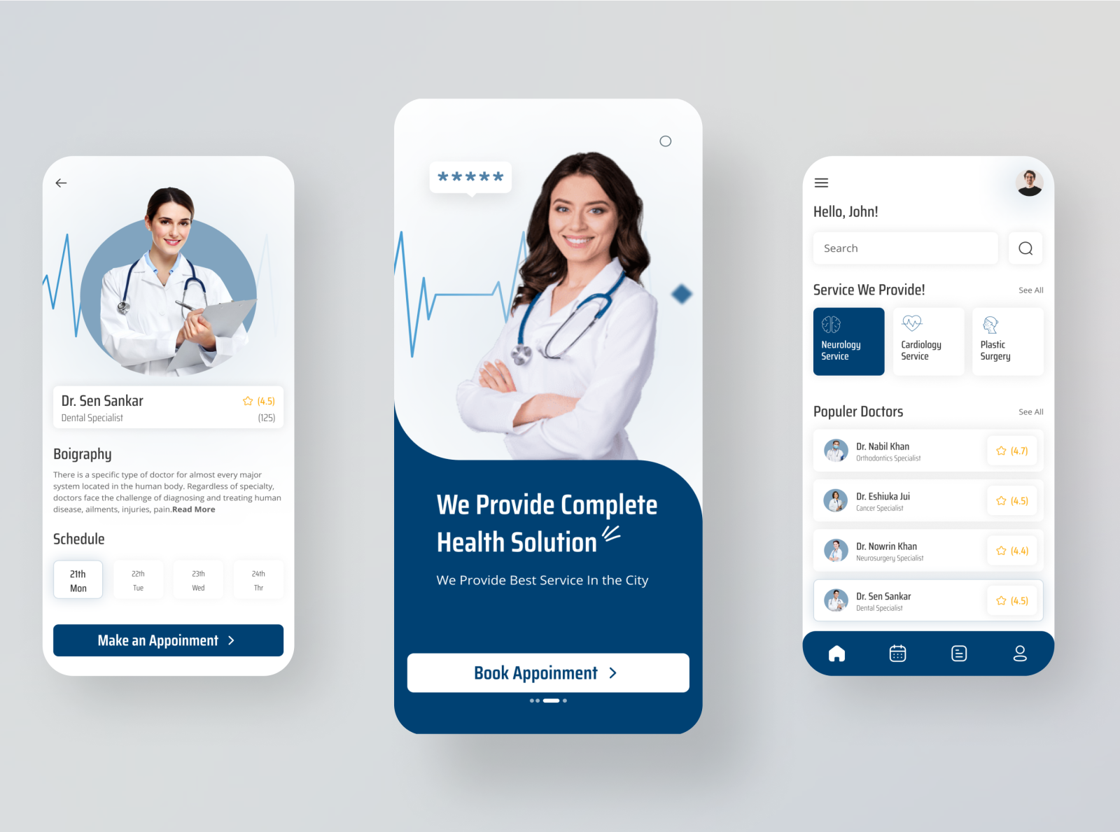 Doctor Appointment App by Md. Sayeed Ullah on Dribbble