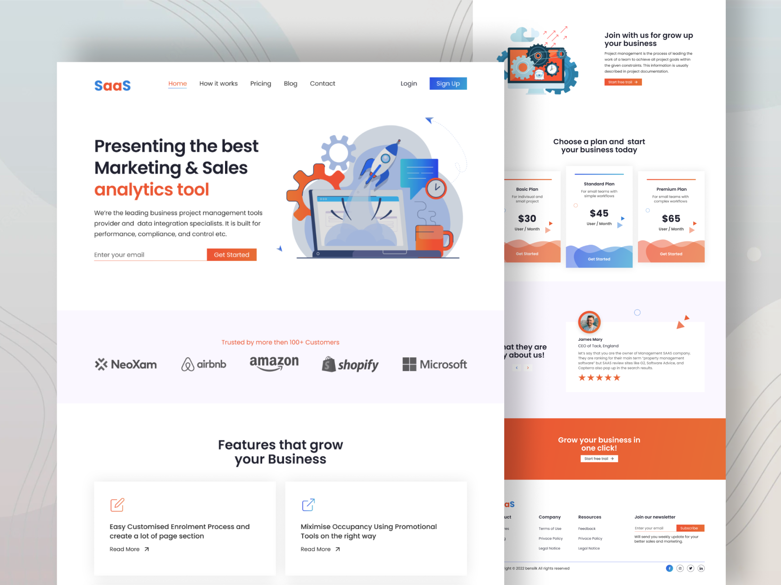 SaaS Landing Page by Md. Sayeed Ullah on Dribbble