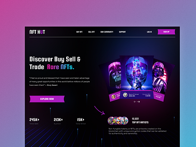 NFT Website Header design
