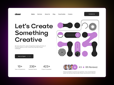 Creative Agency Header Design