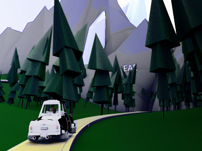 way back home 3d animation lowpoly