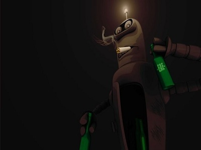 bender 3d beer character concept character design futurama robot