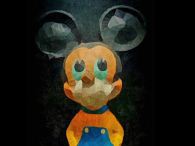 Retro Mickey mouse lowpoly mickey mouse