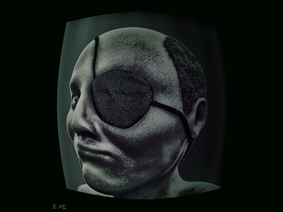 Moshe Dayan 2d art character concept eye face illustration