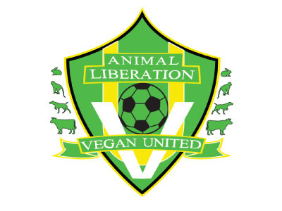 Animal liberation - vegan united - soccer team logo