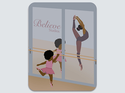 Believe Studios Vector Illustration ballerina ballet dancing girl illustration vector vector illustration