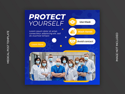Dynamic coronavirus social media banner design Premium Psd