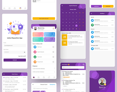 Letter Disposition App app disposition letter mobile ui ui design uiux ux design