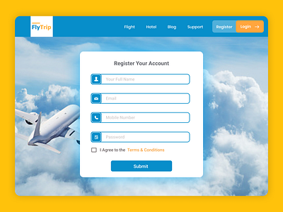 Travels Agency Register/Sign Up Page