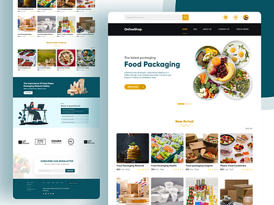 Food Packaging Web Design agency login page branding design food app landing landing page ui uiux web design webdesigns website concept