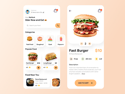 Food App Design agency login page app design branding clean delivery food app food illustration foodie landing page mobile app mobile app design mobile ui ui web design website concept