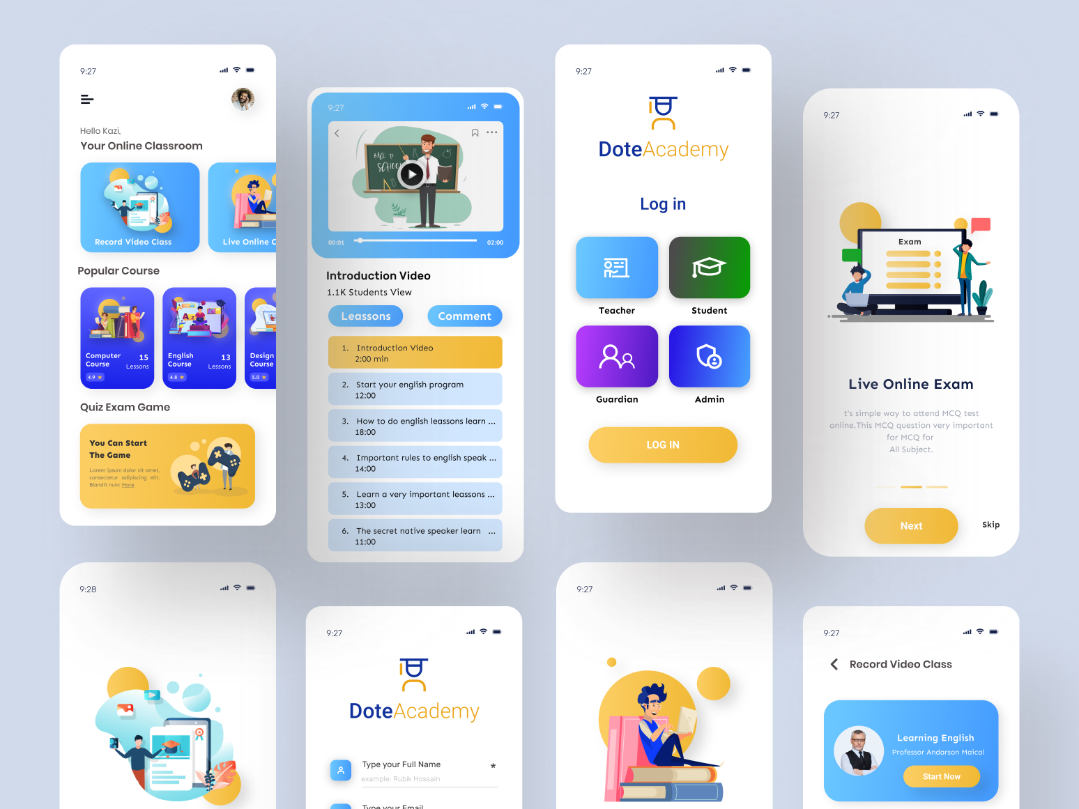 E-learning Educational App UI/UX Design by Kazi Mahbub on Dribbble