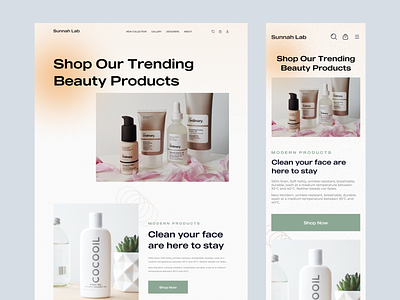 E-commerce Beauty Products Website - Mobile Responsive beauty buy clean e commerce ecommerce ecommerce website minimal mobile mobile responsive mobile ui products responsive ui shop store ui ui ux web web design website website design